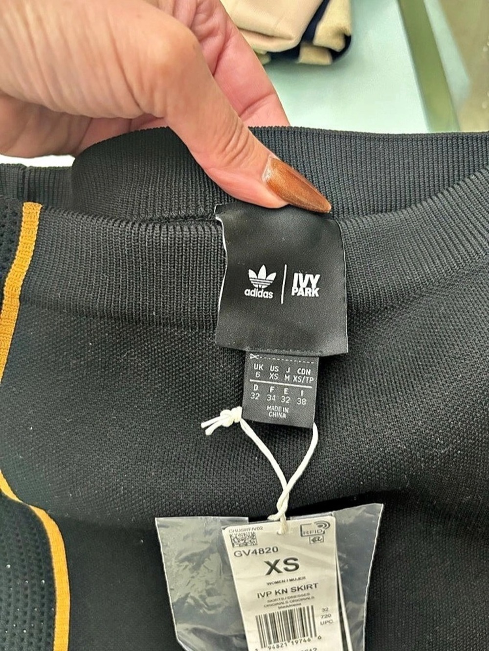 adidas Originals x Ivy Park Mini Skirt Black & Orange Size XS NWT - Picture 5 of 6